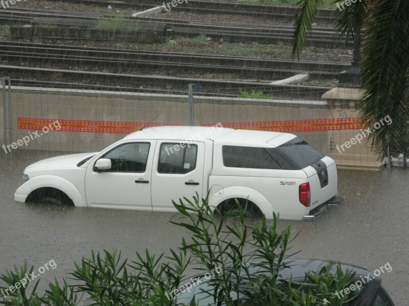 High Water Flood Flooding Calabria Italy