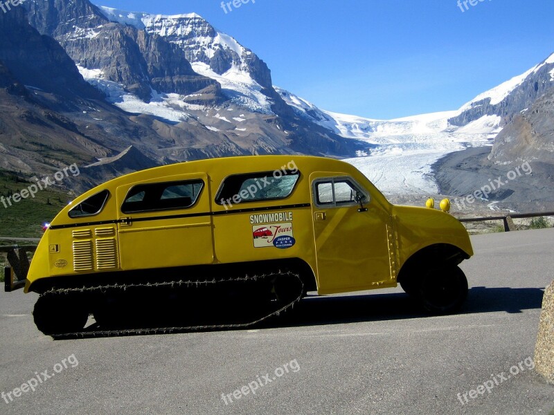 Athabasca Glacier Glacier Ice Mountain Landscape