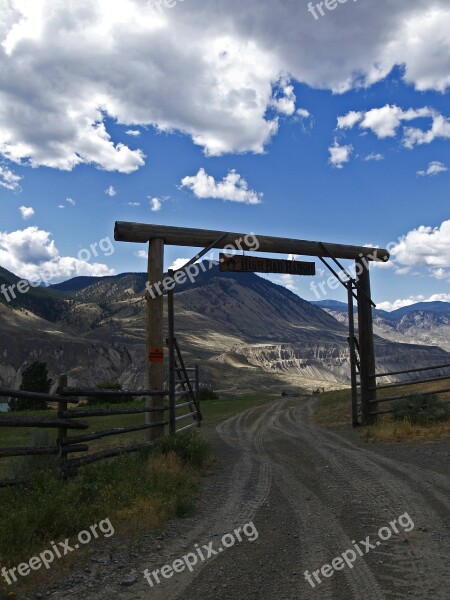 Ranch Gate Indian Reservation Fraser Plateau British Columbia