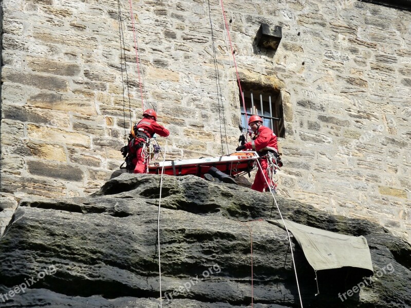 Rescue Climb Elbsandsteingebierge Nature Rope