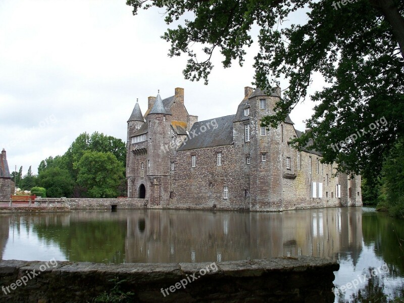 Castle Lake France Bretagne Château De Trécesson