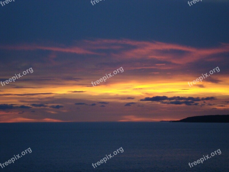 Sunset Beach Sea Mexico Free Photos