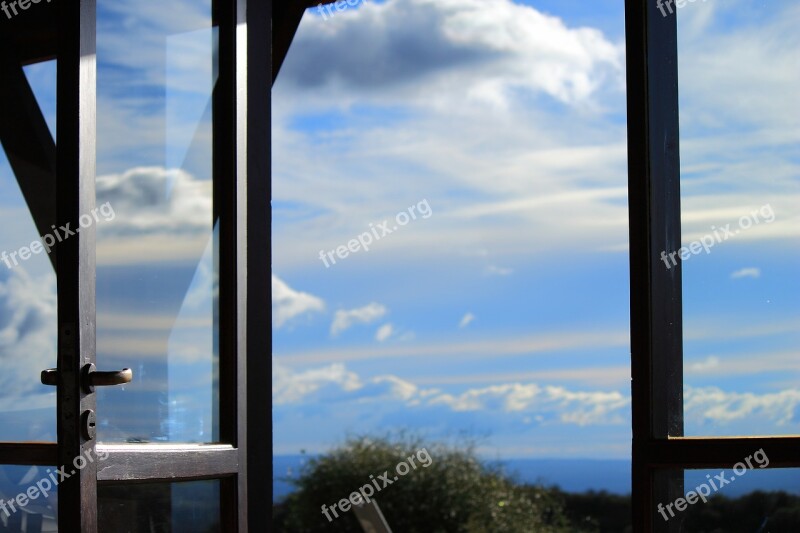 Door Sky Cloud Height Blue