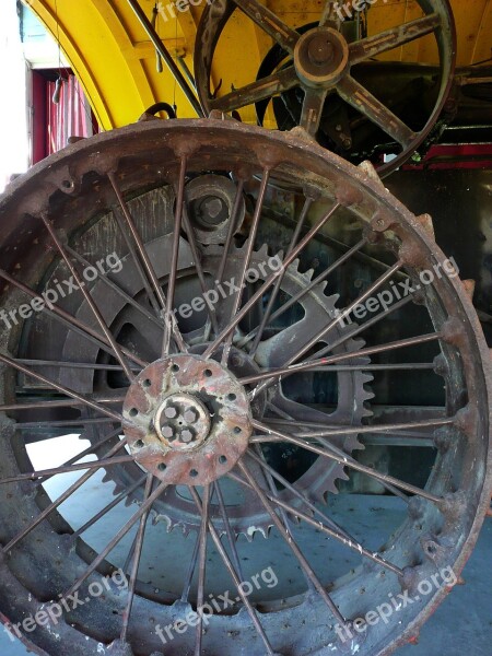 Metal Tire Rim Antique Iron