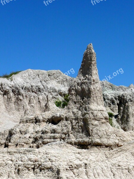 Badland National Park Mountains Usa