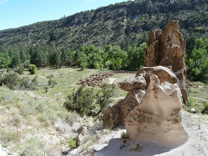 Bandelier National Monument Rocks Nature