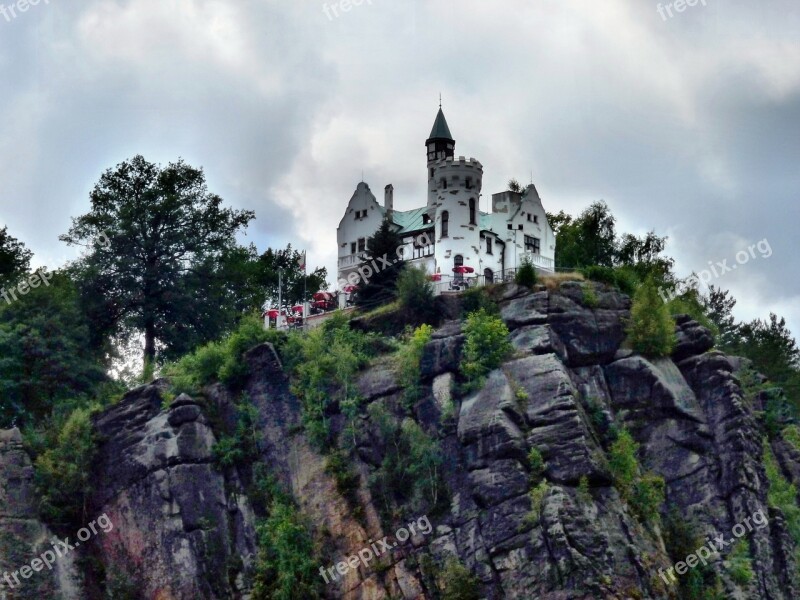 Decin Castle Sand Stone Rock Free Photos