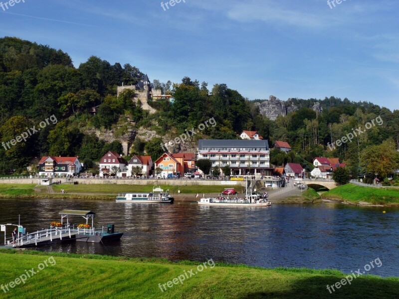 Rathen Elbe Ferry Bastion Views River