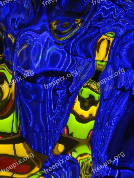 Abstract Blue Yellow Modern Modern Art