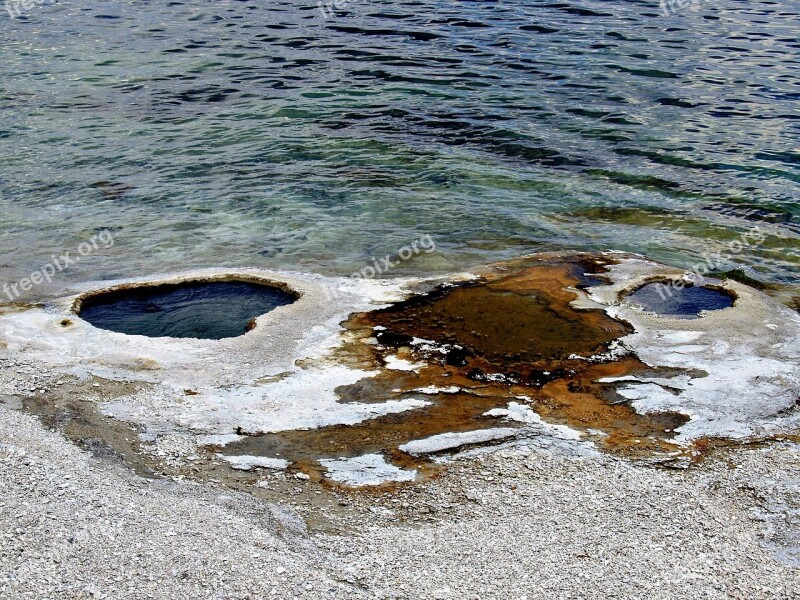 Yellowstone National Park Wyoming Usa Erosion Water