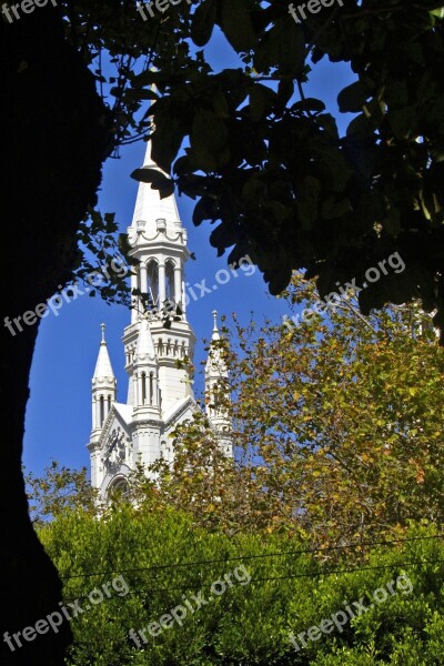 Saint's Peter And Paul Church San Francisco California Tower