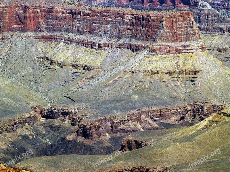 Grand Canyon Aerial View Tourist Attraction Landscape Scenery