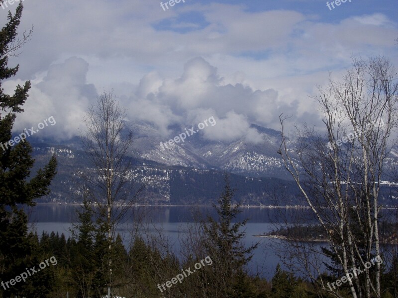 Emerald Lake Whistler Mountains Clouds British Columbia