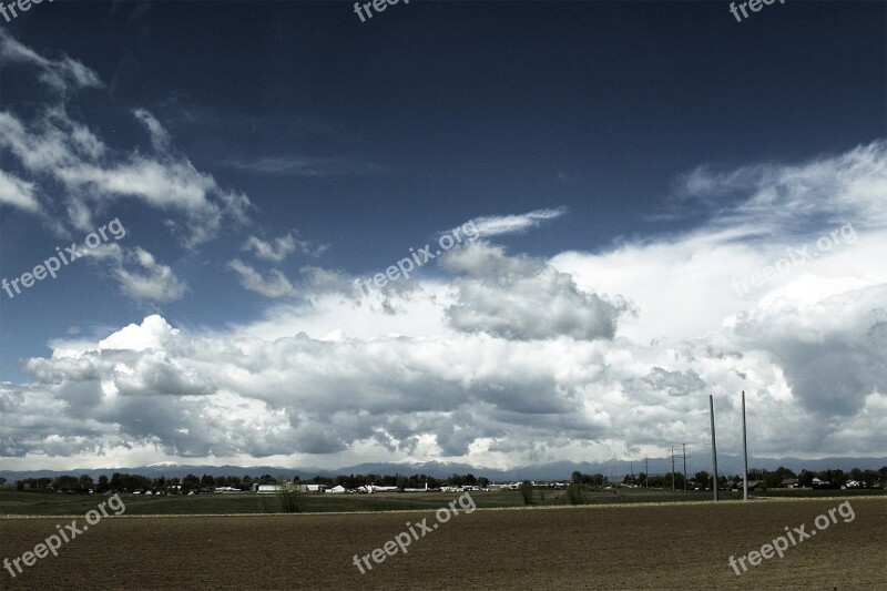 Colorado Usa Landscape Thunderstorm Clouds