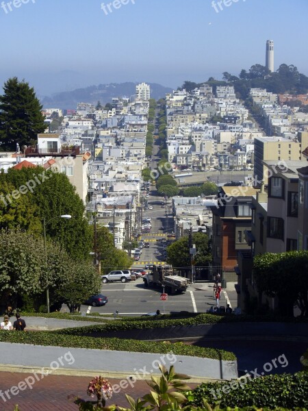 San Francisco City California Crooked Road Tourist Attraction