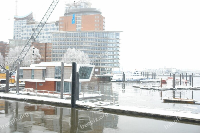 Hamburg Harbour City Sweeping Back Top Free Photos