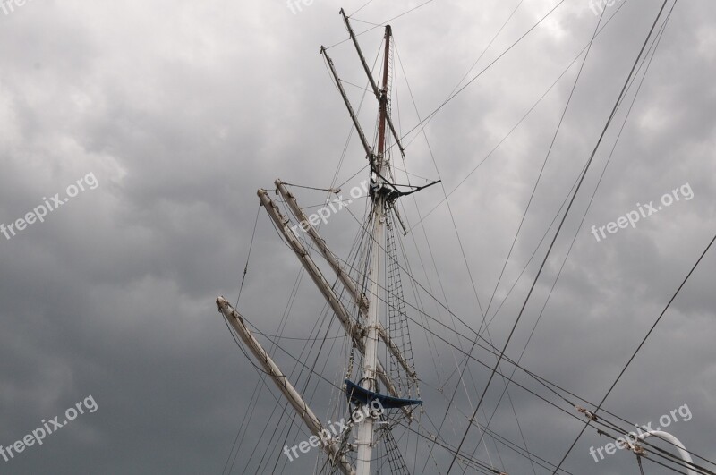 Baltic Sea Rigging Coast Sailing Vessel Sea