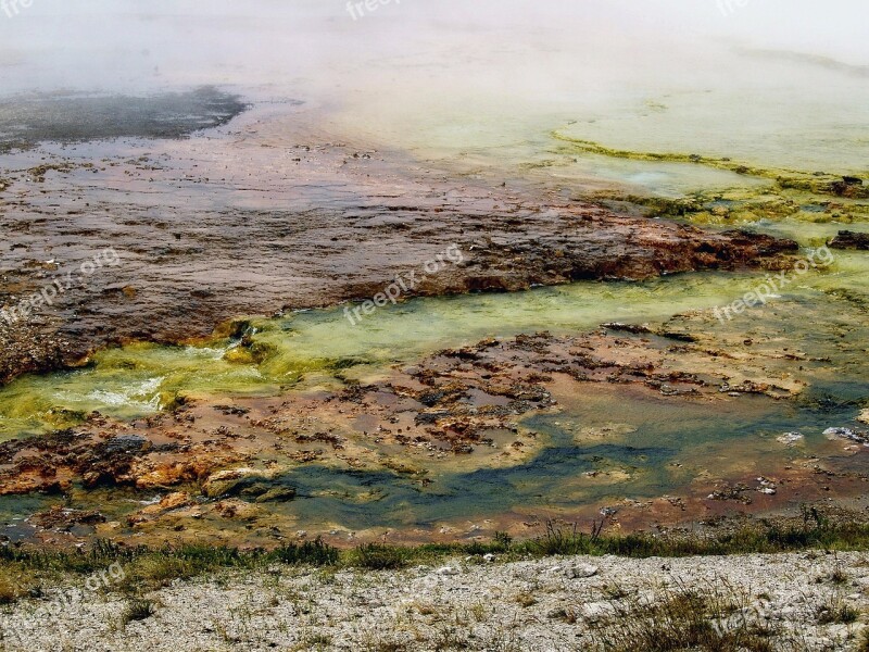 Yellowstone National Park Wyoming Usa Minerals Water