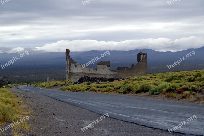 Rhyolite Ghost Town Nevada Usa Ruin