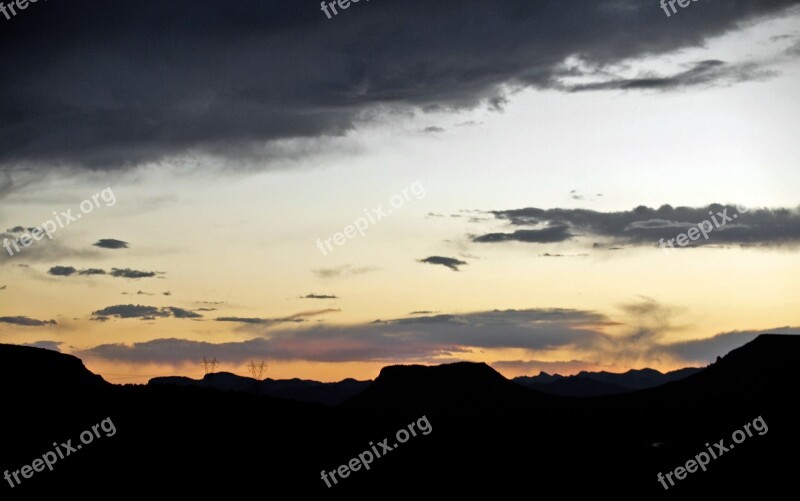 Sky Clouds Silhouette Horizon Weather