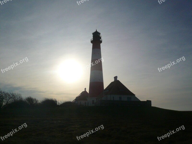 Westerhever North Sea Lighthouse Nordfriesland Free Photos