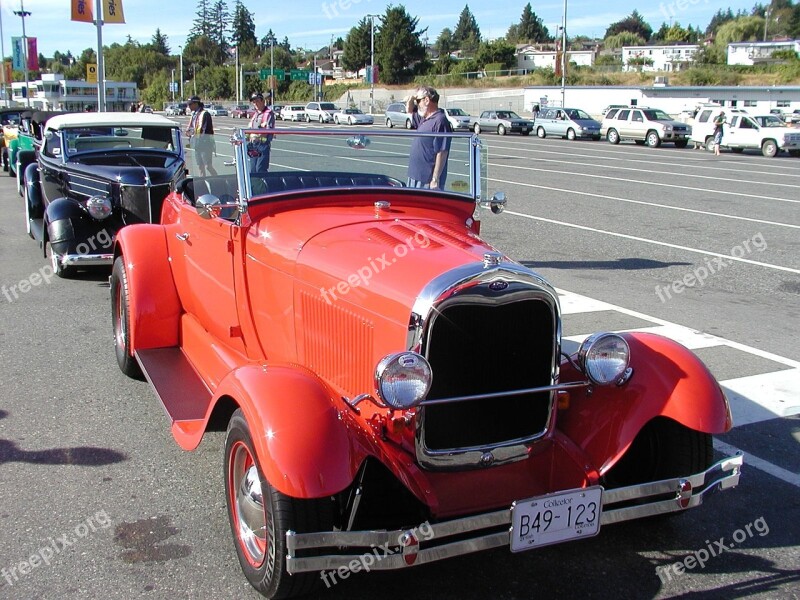 Car Automobile Oldtimer Red Old Car