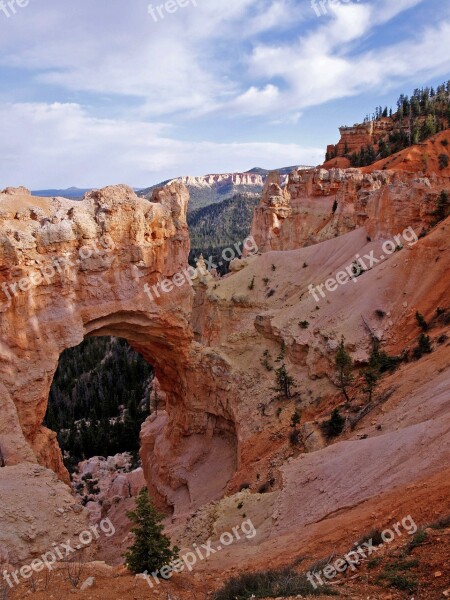 Natural Bridge Bryce Canyon Utah Usa Landscape