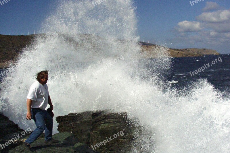 Wave Breakers Sea Water Person