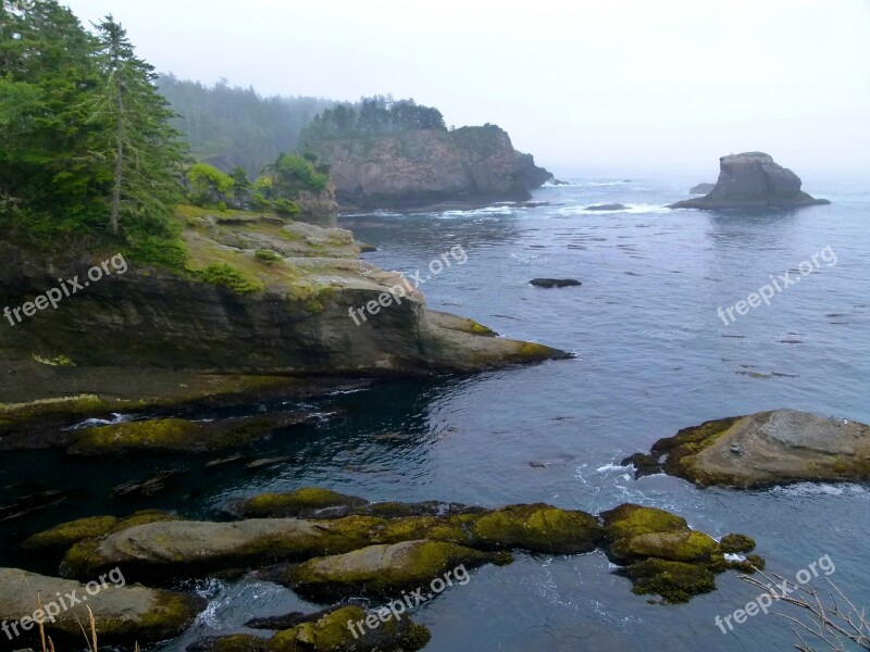 Cape Flattery Mist Fog Washington State Usa