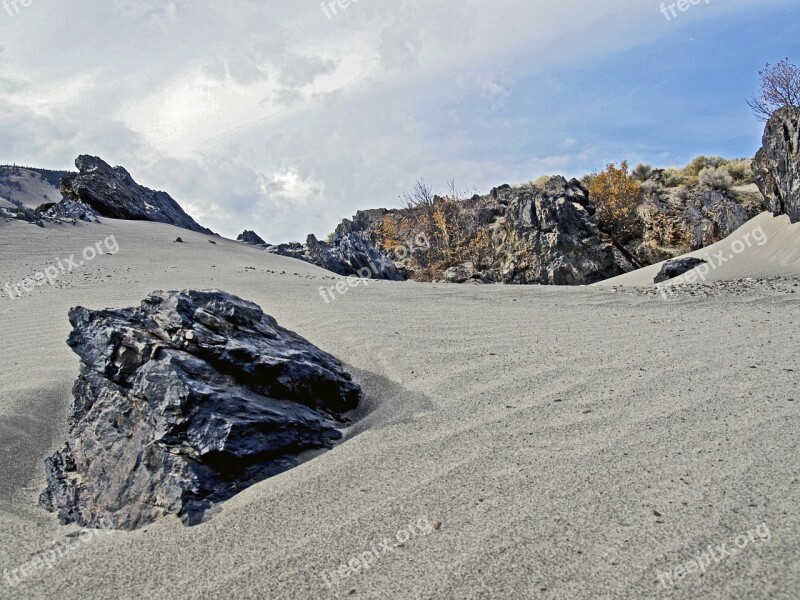 Fraser River Shoreline Dunes Rocks