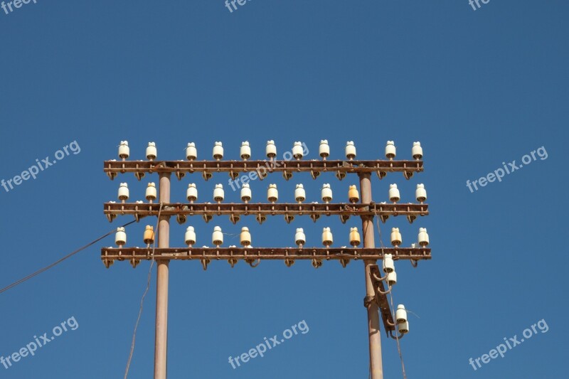 Electrical Power Power Pole Electrical Tower Namibia Africa