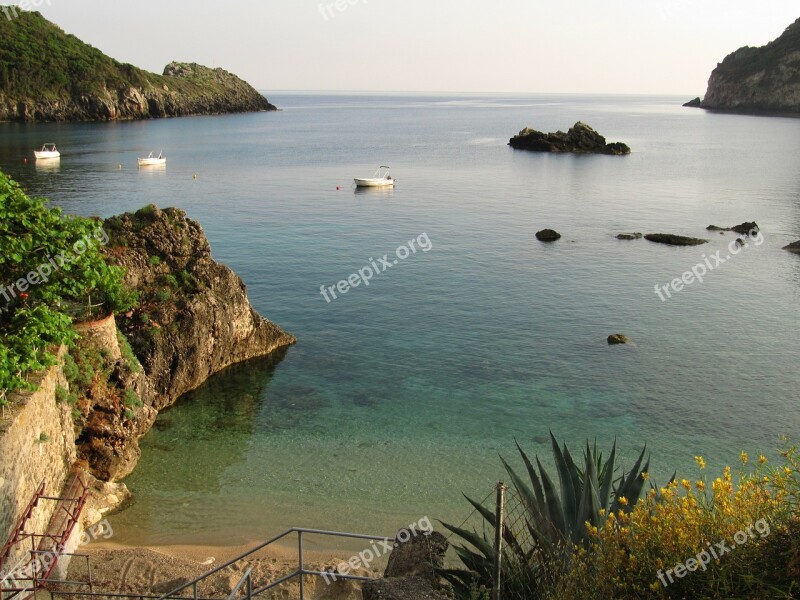 Sea Bay Corfu Greece Beach