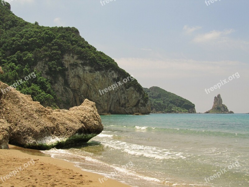 Sea Bay Corfu Greece Beach