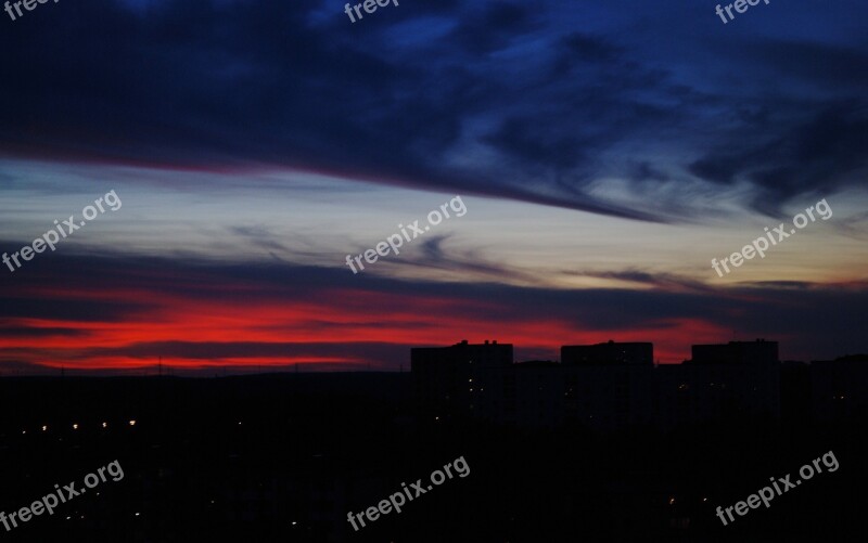 Evening Horizon Landscape Light Nature