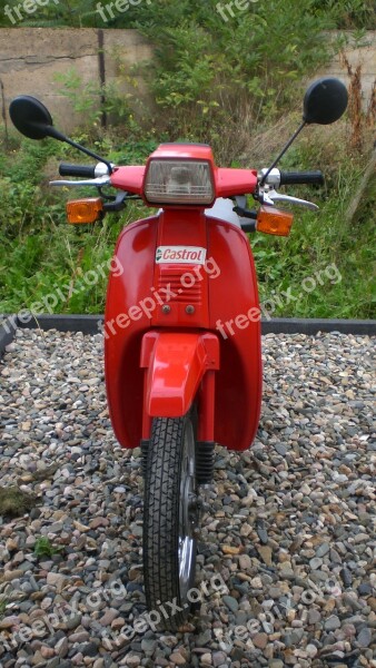 Two Wheeled Vehicle Roller Red Motor Scooter Free Photos