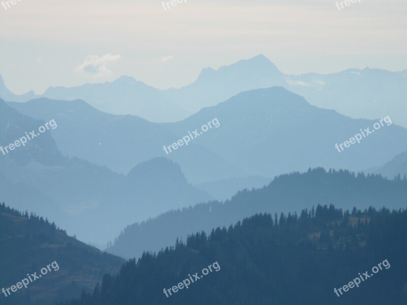 Mountains Panorama Distant View Mountain Weather Hair Dryer