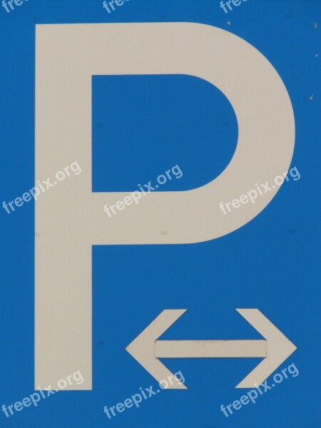 Park Parking Traffic Sign Shield Blue