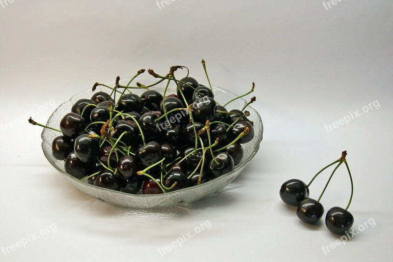 Cherries Black Sweet Fruit Free Photos