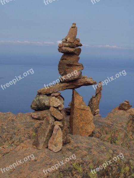 Cairn Steinmann Stones Outlook Sea