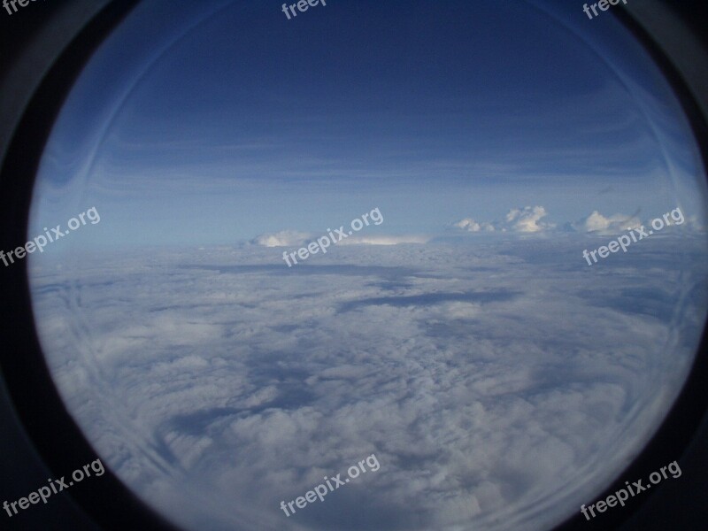 Aircraft Clouds Sky Window Porthole