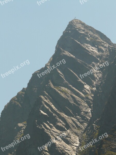 Jaufenspitze Mountain Mountain Summit Stone Steep