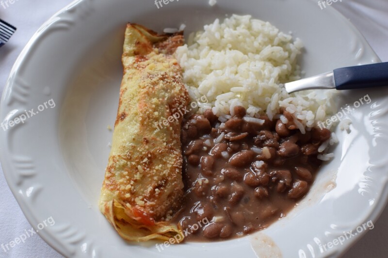 Brazilian Food Food Meal Beans Rice