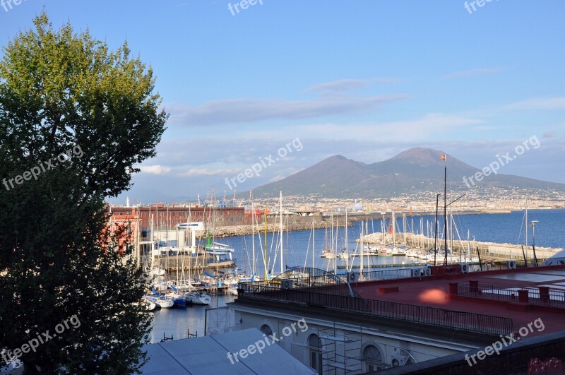 Naples Italy Tourism Vesuvius Sea