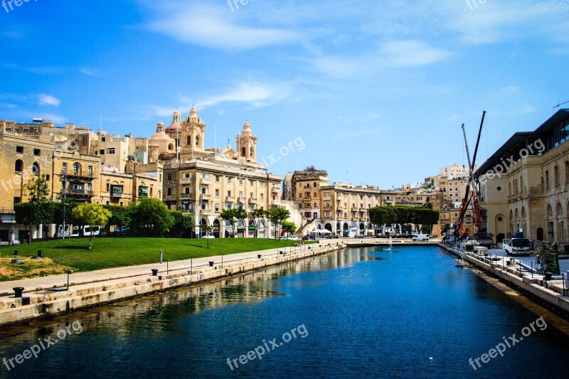 Malta Ship Water City Sky