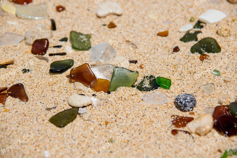 Beach Sand Glass Sea Colors