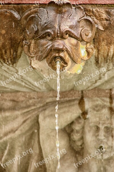 Fountain Old Vintage Water Architecture