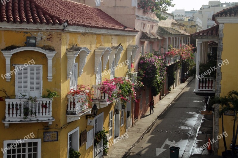 Colonial Cartagena Colombia Architecture Facade