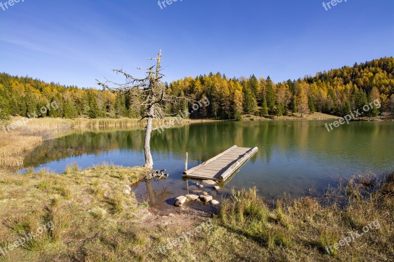 Tretsee Felixer Pond Mendel Pass South Tyrol Alto Adige