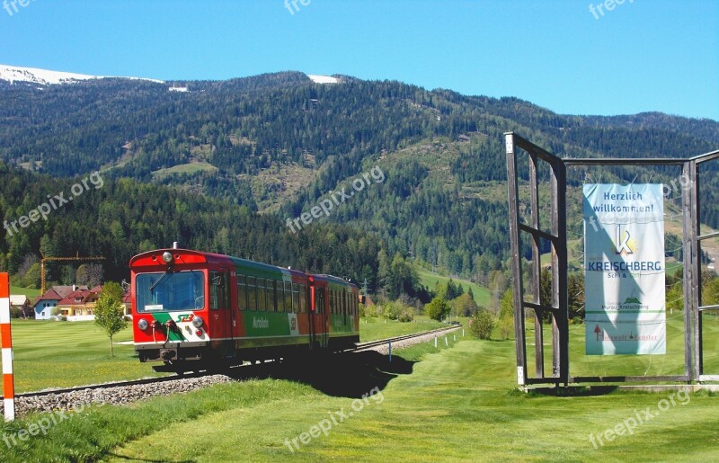 Mountains Landscape Nature Rail Train