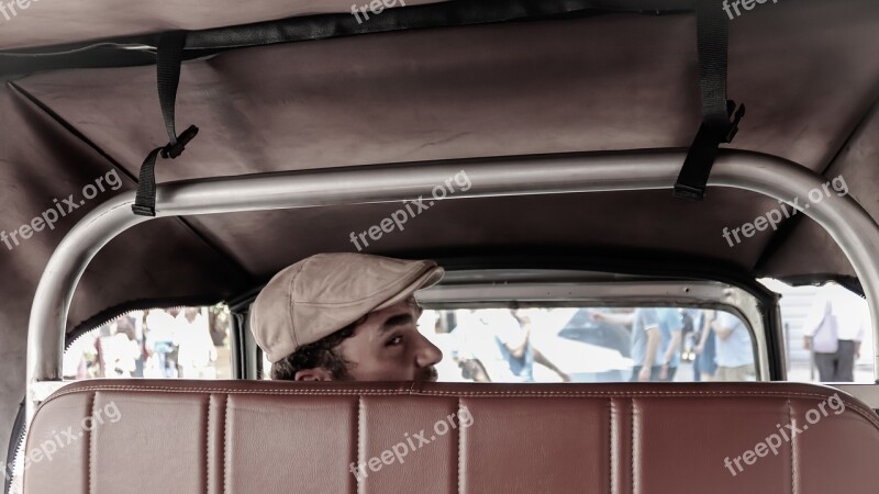 Taxi Driver Old Man Oldtimer